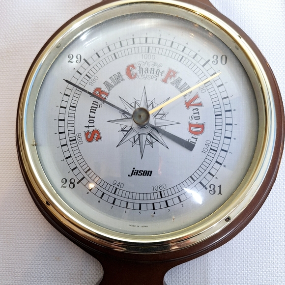 One Jason and one Springfield Brand" Weather The Storm" Vintage Barometers. - Picture 10 of 15